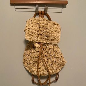 Wicker small backpack
